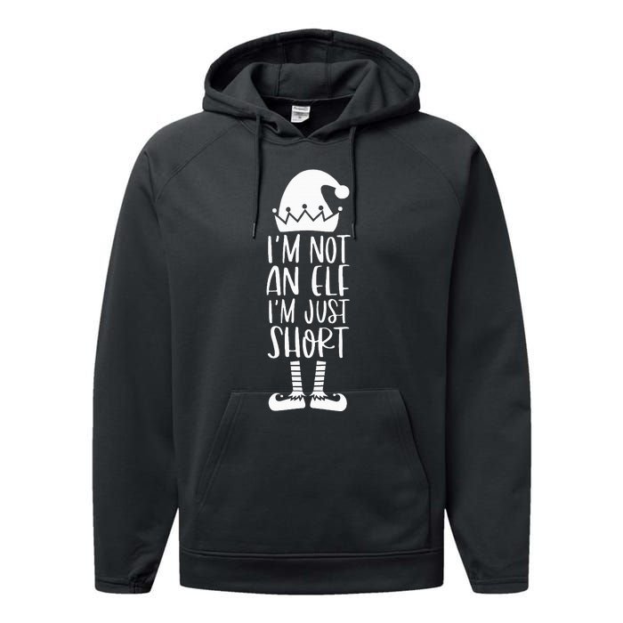 I'm Not An Elf I'm Just Short Family Matching Christmas Xmas Performance Fleece Hoodie