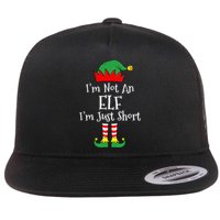 I'm Not An Elf Im Just Short Funny Christmas Matching Family  Flat Bill Trucker Hat