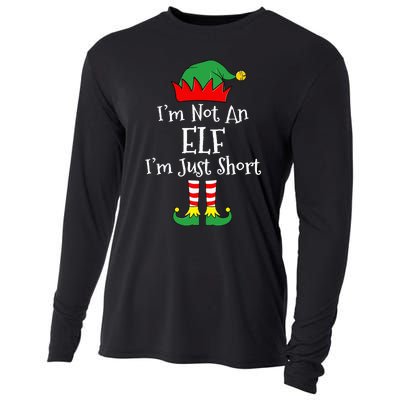 I'm Not An Elf Im Just Short Funny Christmas Matching Family  Cooling Performance Long Sleeve Crew