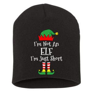 I'm Not An Elf Im Just Short Funny Christmas Matching Family  Short Acrylic Beanie