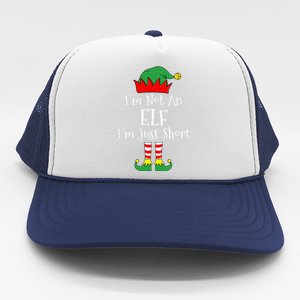 I'm Not An Elf Im Just Short Funny Christmas Matching Family  Trucker Hat