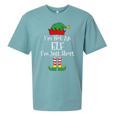 I'm Not An Elf Im Just Short Funny Christmas Matching Family  Sueded Cloud Jersey T-Shirt