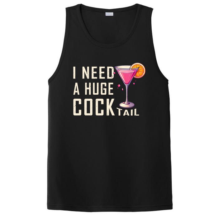 I Need A Huge Cocktail Funny Adult Humor Drinking PosiCharge Competitor Tank