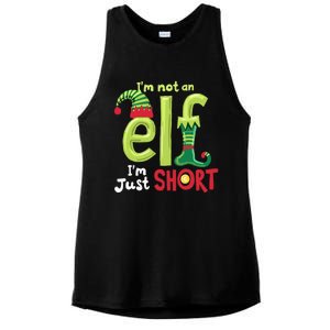 IM Not An Elf Im Just Short Funny Christmas Matching Family Ladies PosiCharge Tri-Blend Wicking Tank