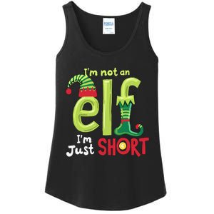 IM Not An Elf Im Just Short Funny Christmas Matching Family Ladies Essential Tank