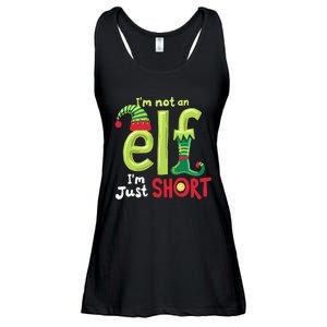 IM Not An Elf Im Just Short Funny Christmas Matching Family Ladies Essential Flowy Tank