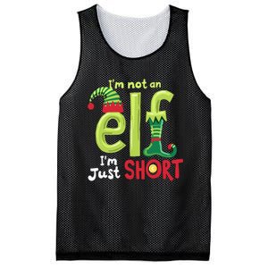 IM Not An Elf Im Just Short Funny Christmas Matching Family Mesh Reversible Basketball Jersey Tank