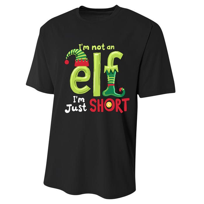 IM Not An Elf Im Just Short Funny Christmas Matching Family Performance Sprint T-Shirt