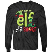 IM Not An Elf Im Just Short Funny Christmas Matching Family Tie-Dye Long Sleeve Shirt