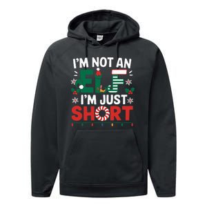 IM Not An Elf Im Just Short Funny Christmas Matching Family Performance Fleece Hoodie