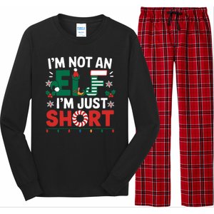 IM Not An Elf Im Just Short Funny Christmas Matching Family Long Sleeve Pajama Set