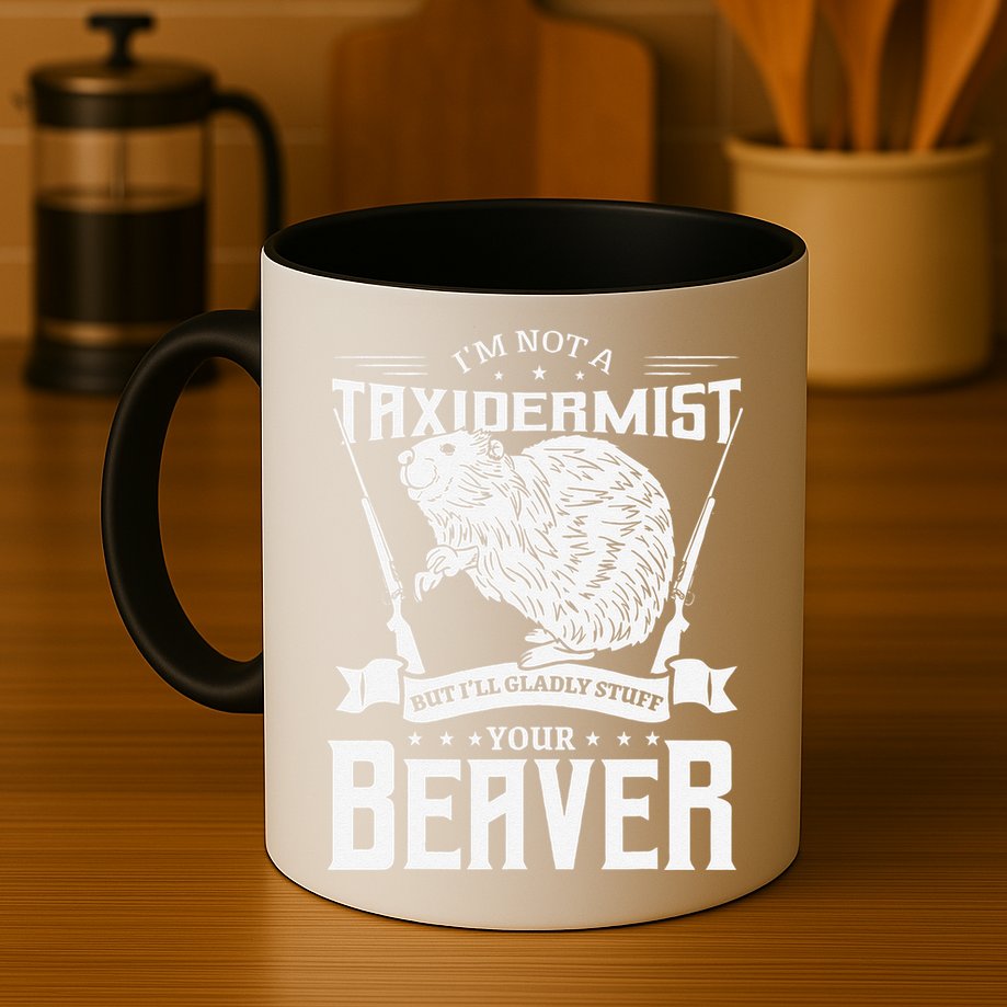 I'm Not A Taxidermist Hunting Beaver Riffle Hunter Short Sleeve Mug
