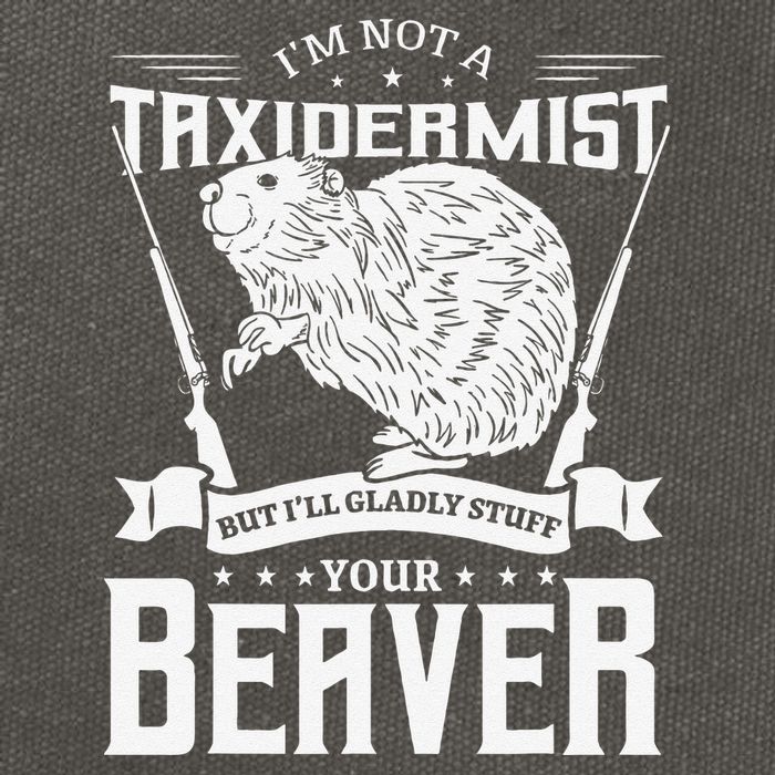 I'm Not A Taxidermist Hunting Beaver Riffle Hunter Short Sleeve Cotton Canvas Backpack
