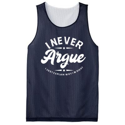 I Never Argue I Just Explain Why In Right Mesh Reversible Basketball Jersey Tank