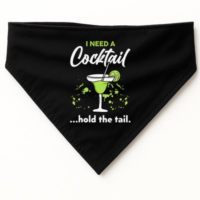 I Need A Cocktail Hold The Tail Mixed Drink Shot Alcohol Bar USA-Made Doggie Bandana