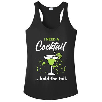 I Need A Cocktail Hold The Tail Mixed Drink Shot Alcohol Bar Ladies PosiCharge Competitor Racerback Tank