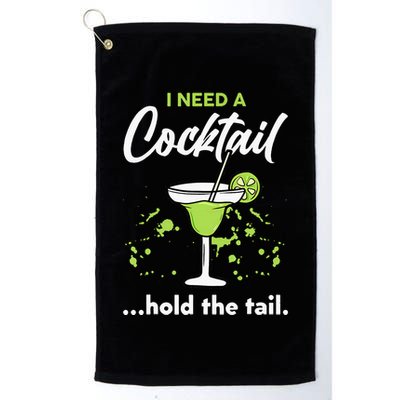 I Need A Cocktail Hold The Tail Mixed Drink Shot Alcohol Bar Golf Towel