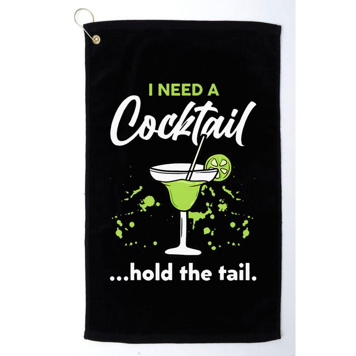 I Need A Cocktail Hold The Tail Mixed Drink Shot Alcohol Bar Golf Towel