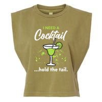 I Need A Cocktail Hold The Tail Mixed Drink Shot Alcohol Bar Garment-Dyed Women's Muscle Tee