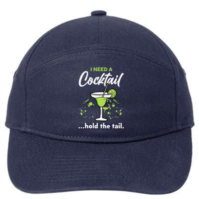 I Need A Cocktail Hold The Tail Mixed Drink Shot Alcohol Bar 7-Panel Snapback Hat