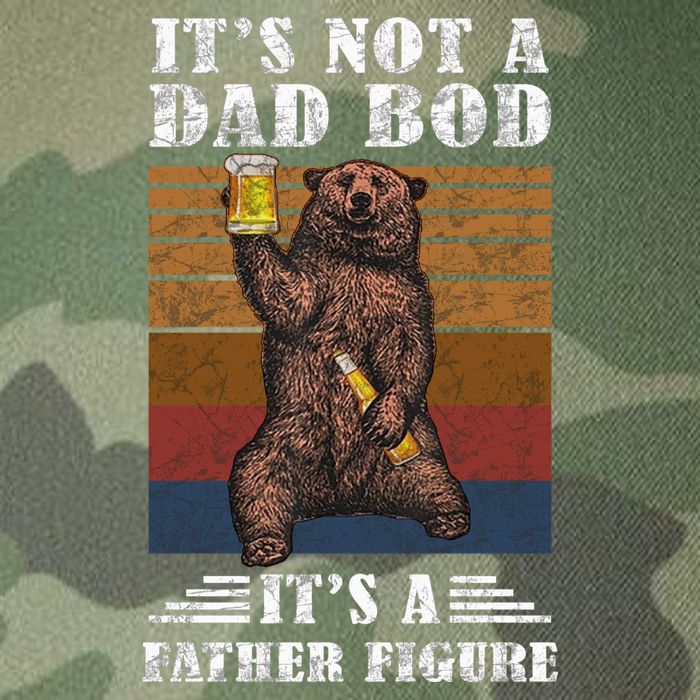 It's Not A Dad Bod It's Father Figure Funny Bear Beer Retro Legacy Tie Dye Trucker Hat
