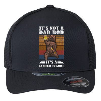 It's Not A Dad Bod It's Father Figure Funny Bear Beer Retro Flexfit Unipanel Trucker Cap