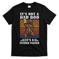 It's Not A Dad Bod It's Father Figure Funny Bear Beer Retro T-Shirt