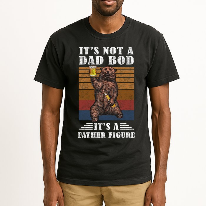 It's Not A Dad Bod It's Father Figure Funny Bear Beer Retro Tall T-Shirt