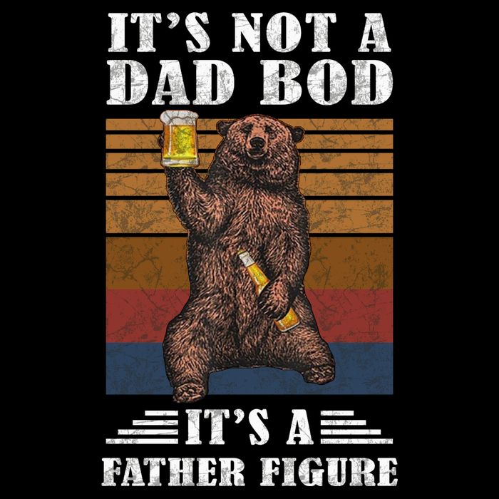 It's Not A Dad Bod It's Father Figure Funny Bear Beer Retro Tall T-Shirt