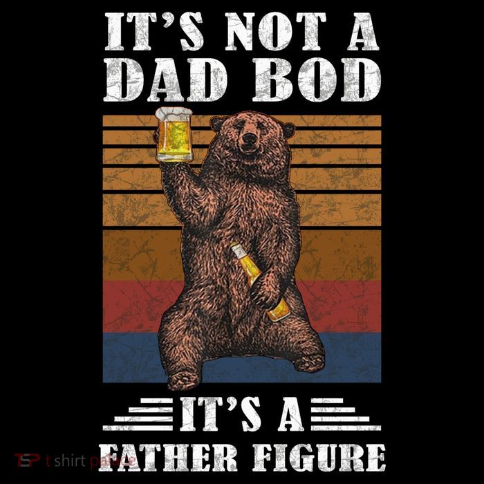 It's Not A Dad Bod It's Father Figure Funny Bear Beer Retro 7-Panel Snapback Hat