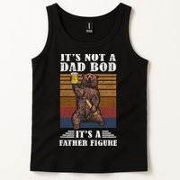 It's Not A Dad Bod It's Father Figure Funny Bear Beer Retro Tank Top