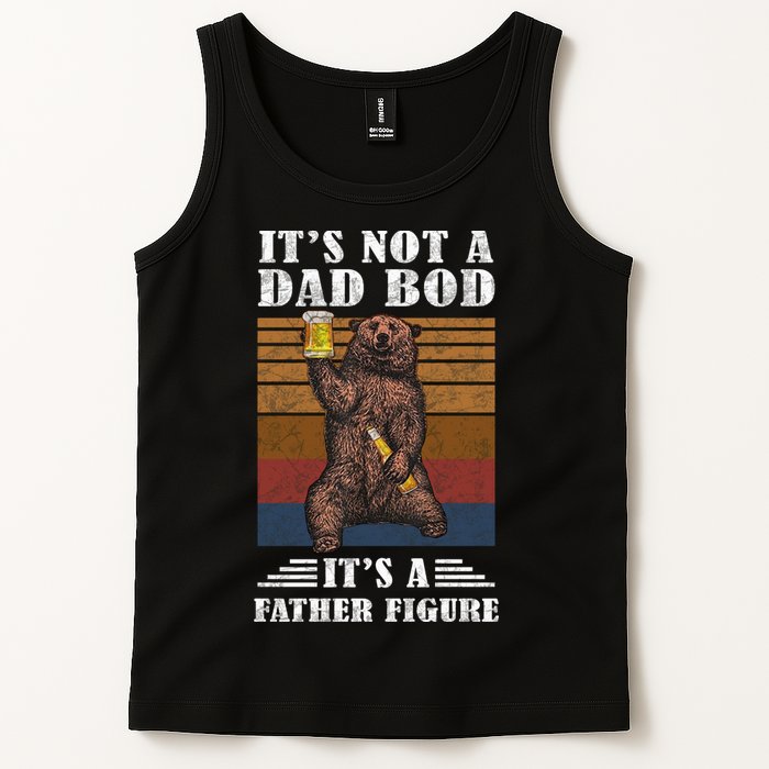 It's Not A Dad Bod It's Father Figure Funny Bear Beer Retro Tank Top