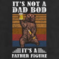 It's Not A Dad Bod It's Father Figure Funny Bear Beer Retro Golf Towel