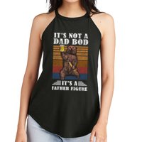 It's Not A Dad Bod It's Father Figure Funny Bear Beer Retro Women's Perfect Tri Rocker Tank