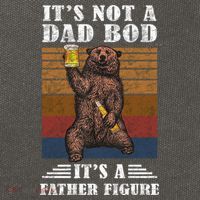 It's Not A Dad Bod It's Father Figure Funny Bear Beer Retro Cotton Canvas Backpack