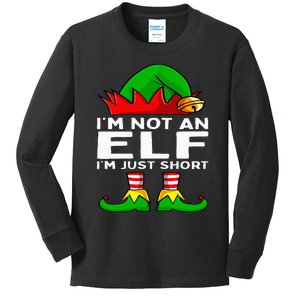 I'm Not An Elf Im Just Short Funny Christmas Matching Family Kids Long Sleeve Shirt