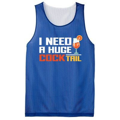 I Need A Huge Cocktail Fun Adult Humour ’S Embarrassing Cool Gift Mesh Reversible Basketball Jersey Tank