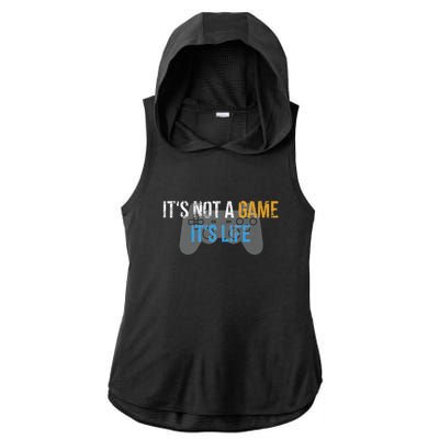 ItS Not A Game ItS Life Ladies PosiCharge Tri-Blend Wicking Draft Hoodie Tank