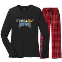 ItS Not A Game ItS Life Women's Long Sleeve Flannel Pajama Set 