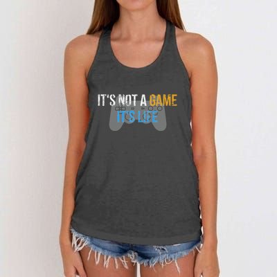 ItS Not A Game ItS Life Women's Knotted Racerback Tank