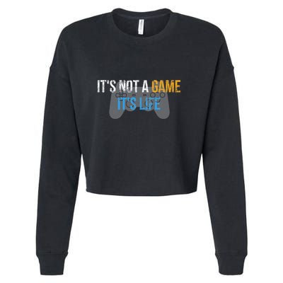 ItS Not A Game ItS Life Cropped Pullover Crew