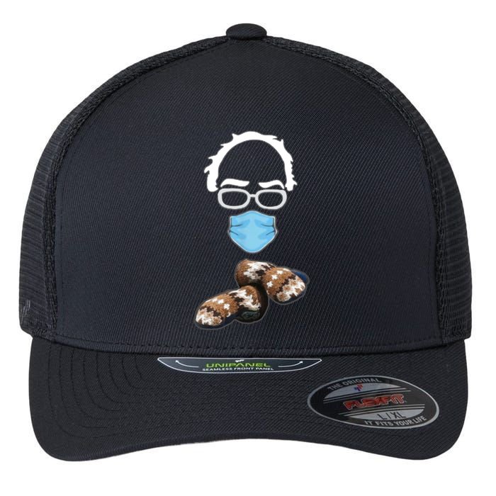 Inauguration Bernie Sanders Mittens Flexfit Unipanel Trucker Cap