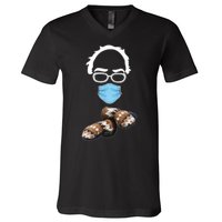 Inauguration Bernie Sanders Mittens V-Neck T-Shirt