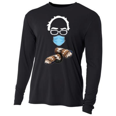 Inauguration Bernie Sanders Mittens Cooling Performance Long Sleeve Crew