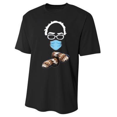 Inauguration Bernie Sanders Mittens Performance Sprint T-Shirt