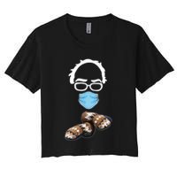 Inauguration Bernie Sanders Mittens Women's Crop Top Tee