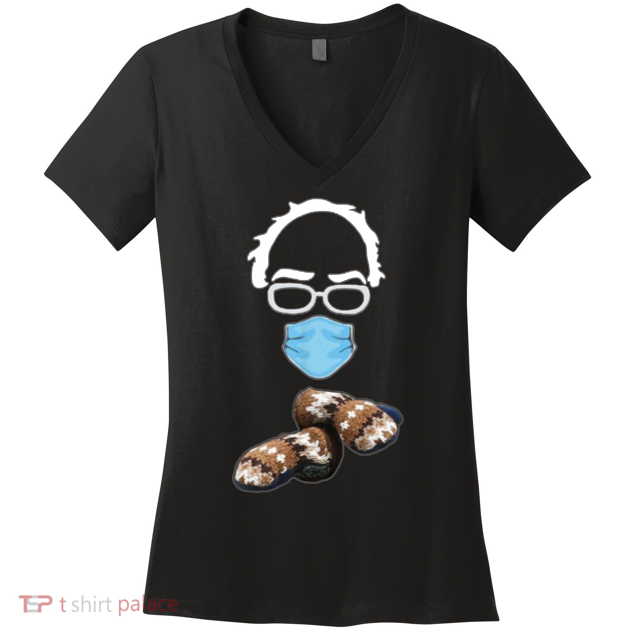 Inauguration Bernie Sanders Mittens Women's V-Neck T-Shirt
