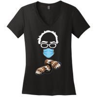 Inauguration Bernie Sanders Mittens Women's V-Neck T-Shirt