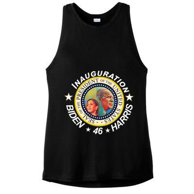 Inauguration Biden Harris 46th Seal  Ladies PosiCharge Tri-Blend Wicking Tank