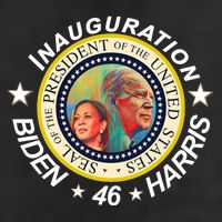 Inauguration Biden Harris 46th Seal  7 Panel Mesh Trucker Snapback Hat